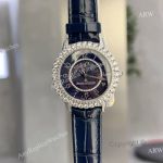 Luxury Replica Jaeger LeCoultre Rendez-Vous Moon Diamond Bezel Leather Strap Watches